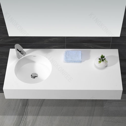 Lavabo suspendido - KKR-1271 - KKR KINGKONREE - de fibra acrílica / de resina mineral / de mineral compuesto
