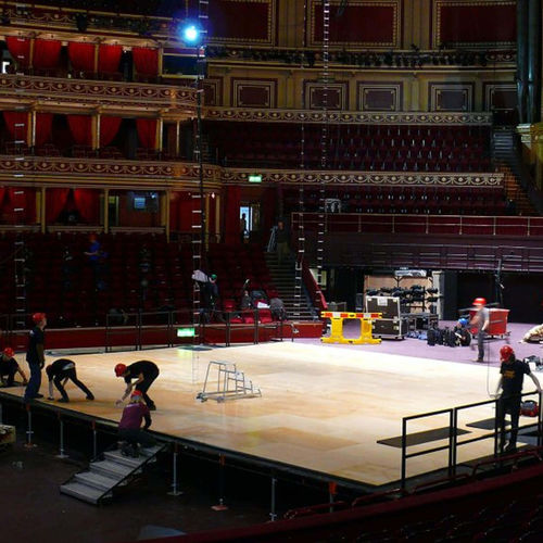 Tarima de escenario flotante - HARLEQUIN - de madera / desmontable