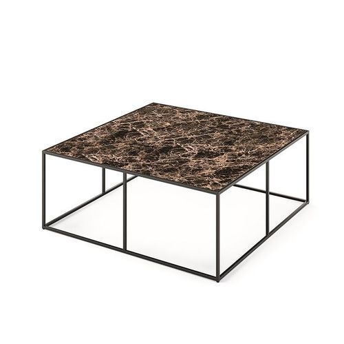 Mesa de centro contemporánea - NEMESI - Felis s.r.l. unipersonale - de vidrio / de arenisca / con base metálica