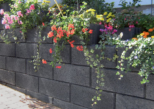 Bloque de hormigón hueco - TERRASTO - Heinrich & Boch - para muro de