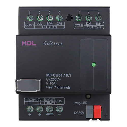 Módulo de control de iluminación - M/FCU01.10.1 - HDL Automation Co., Ltd - de temperatura / para climatización / en riel DIN