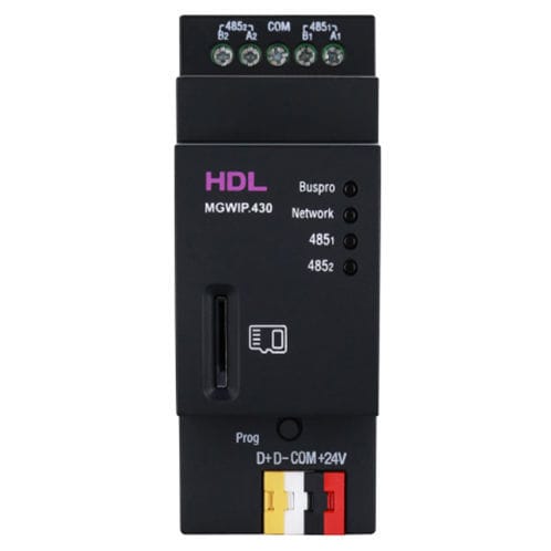 Módulo de interfaz pasarela - MGWIP.430 - HDL Automation Co., Ltd - en riel DIN / para sistema domótico / LAN