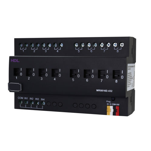 Actuador de conmutación para sistema domótico - HDL-MR0816D.432 - HDL Automation Co., Ltd - en riel DIN / para uso residencial / para el sector profesional