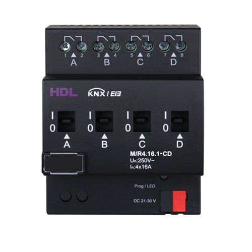 Actuador de conmutación para sistema domótico - M/R4.16.1-CD - HDL Automation Co., Ltd - KNX / en riel DIN / para uso residencial