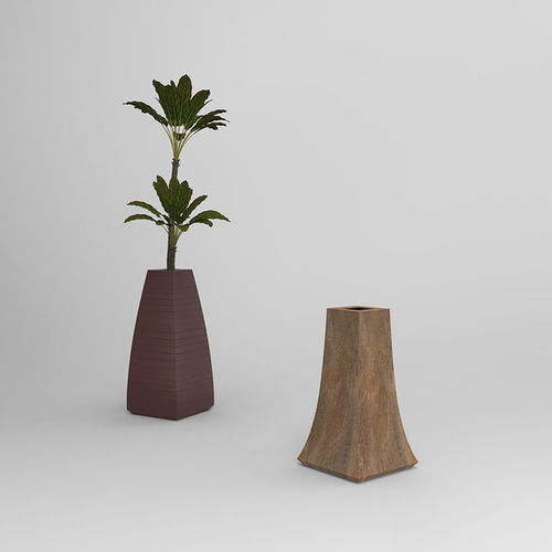 Maceta de jardín de acero inoxidable - Vela - Bottega 7 - de acero galvanizado / de acero Corten / cónica