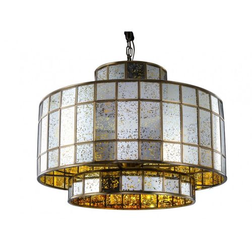 Lámpara araña Art Deco - QZ7507 VITTI MIRRORED - Alan Mizrahi Lighting - de vidrio / de metal / para el sector profesional