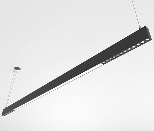 Luminaria suspendida - ORIS SLIM PRO COMBI OPAL+LENS - Brilumen - LED / lineal / IP40