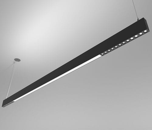 Luminaria suspendida - ORIS SLIM PRO COMBI D/I OPAL+LENS - Brilumen - LED / lineal / IP40