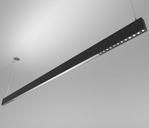 Luminaria suspendida - ORIS SLIM PRO COMBI D/I MICROPRISMATIC+LENS - Brilumen - LED / lineal / IP40
