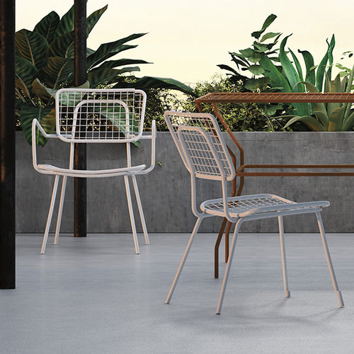 Silla de jardín contemporánea - OPLÀ P - imperial-line - de metal