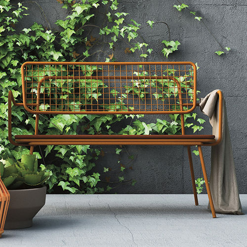 Banco para jardín contemporáneo - OPLÀ D - imperial-line - de metal