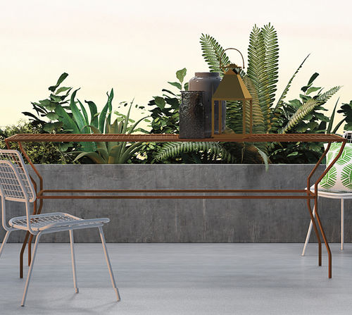 Mesa contemporánea - OPLÀ - imperial-line - de metal pintado / rectangular / cuadrada