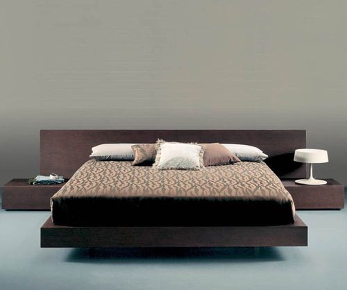 Cama de matrimonio - LIPARI - Mobilform - contemporánea / con cabecero tapizado / de tejido