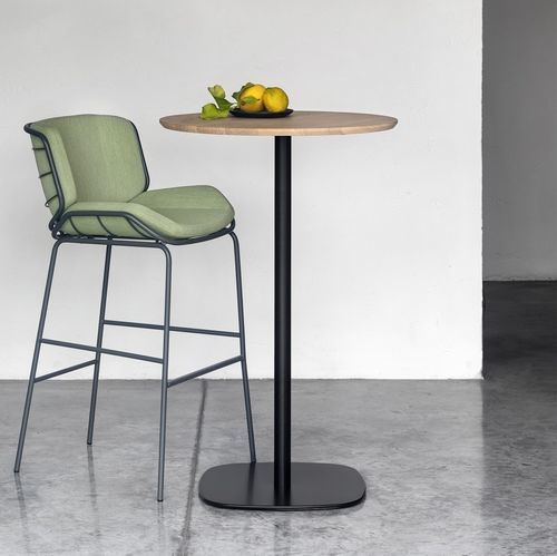 Silla de bar de exterior - SKIN MET - Traba' - contemporánea / de interior / de tejido