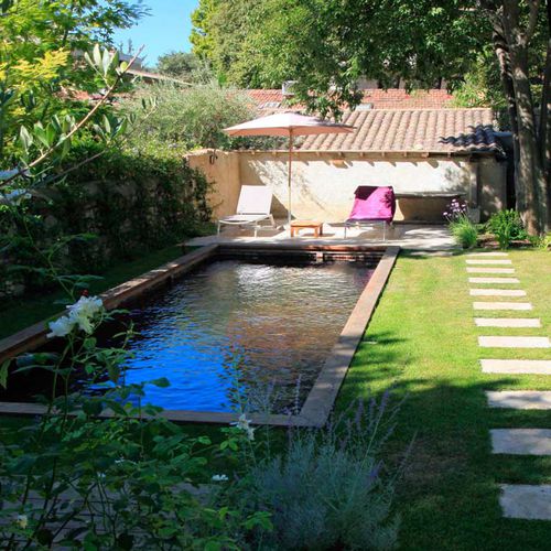 Piscina de chapa - UP URBAN - O2POOL - enterrada / de madera / de exterior