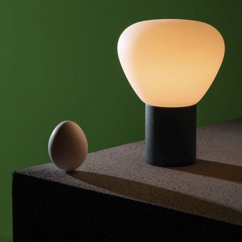 Lámpara de mesa - 01 - Lambert et Fils - de aluminio / de vidrio soplado / de poliéster