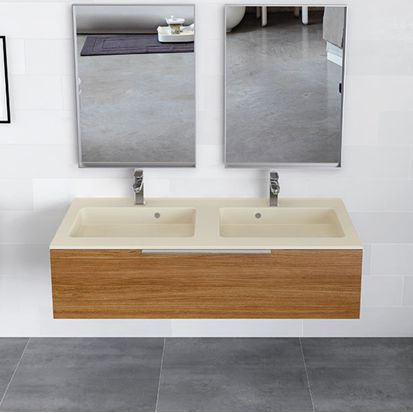Lavabo encastrable - PERSEO - mcbath - Moldcom Composites - de composite / doble / rectangular