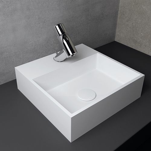 Lavabo sobre mueble - EGEO / CALIPSO - mcbath - Moldcom Composites - de mineral compuesto / cuadrado / contemporáneo