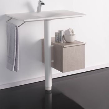 Mueble de baño contemporáneo - BENGALA - mcbath - Moldcom Composites - de roble / de pared / con cajón