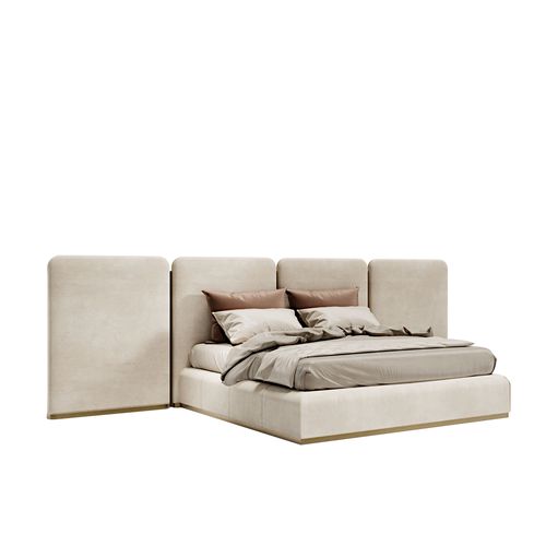 Cama de matrimonio - Orion XL - Capital Collection - contemporánea / tapizada / con cabecero