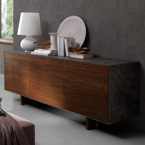 Aparador contemporáneo - THIN - Oliver B. Group srl - de nogal / de madera maciza / de cerámica