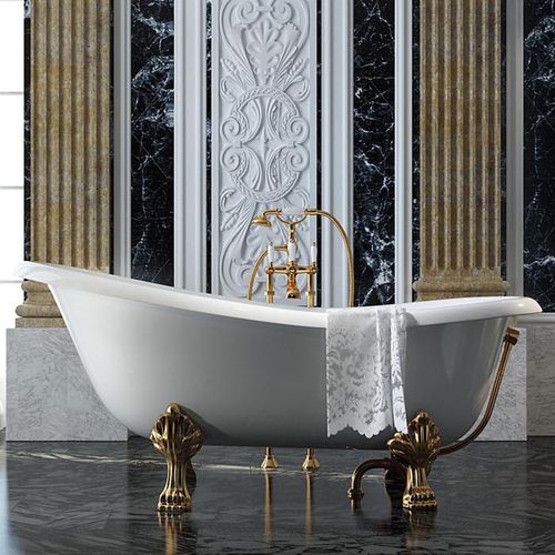 Bañera ovalada CASSIOPEA RELAX DESIGN con patas / de composite