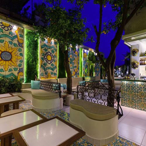 Baldosa de terracota - MEDITERRANEO WORK: MORGANA LOUNGE BAR - Made a Mano Srl - Rosario Parrinello - de interior / de exterior / de pared