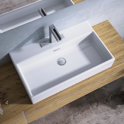 Lavabo sobre mueble - DAPHNE SERIES - Lapino Ceramic - de cerámica / rectangular / contemporáneo