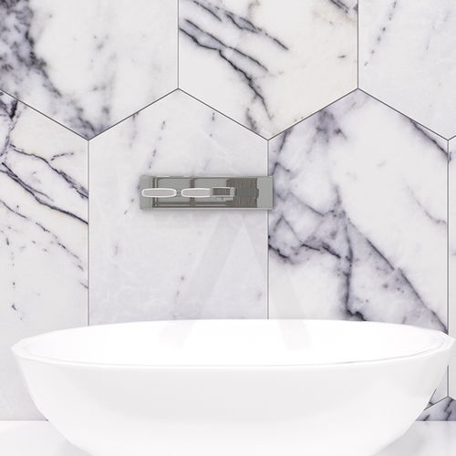Baldosa de baño - LILAC OBLONG : 59 - Ionic Stone - de pared / de mármol / hexagonal