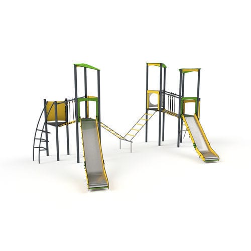 Estación de juego para parque infantil - 11055 - Astrus Playgrounds - de metal / de PEAD / modulable