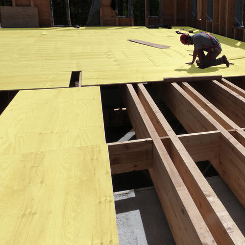 Panel de contrachapado para interiores - TEBOFLOOR WEATHERSCREEN - Groupe THEBAULT - para forjado / de construcción / ligero