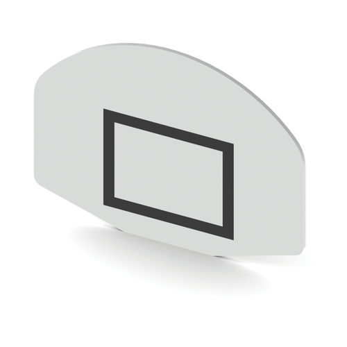 Tablero de baloncesto de contrachapado - S14522 - SODEX SPORT - de fibra de vidrio / arqueado / blanco y negro