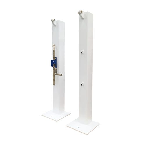 Poste de tenis fijo - S25216 - SODEX SPORT - de acero galvanizado / blanco / con tratamiento de pintura termolacada