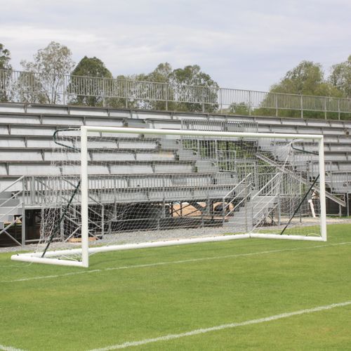 Portería de fútbol de aluminio - S12192 - SODEX SPORT - transportable / blanca / con tratamiento de pintura termolacada