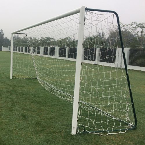 Portería de fútbol de acero galvanizado - S12155 - SODEX SPORT - móvil / blanca / plastificada