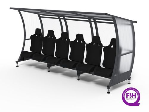 Banquillo cubierto para 4 personas - VIP - SODEX SPORT - para 10 personas / para 8 personas / para 6 personas