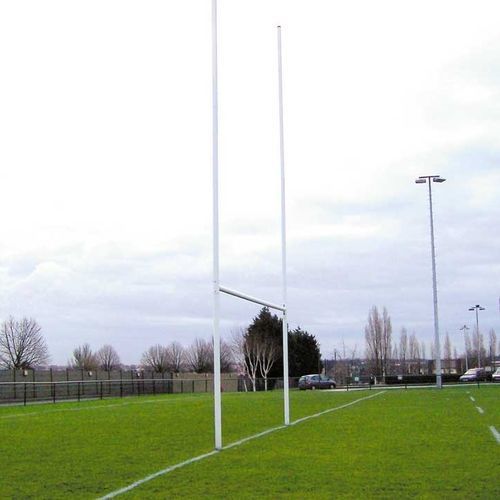 Poste de rugby con bisagra - S20148 - SODEX SPORT - de aluminio / blanco / EN 16579