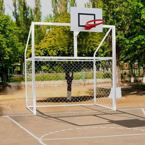 Portería multiusos de acero galvanizado - S18155PZW - SODEX SPORT - para sellar / blanca / plastificada