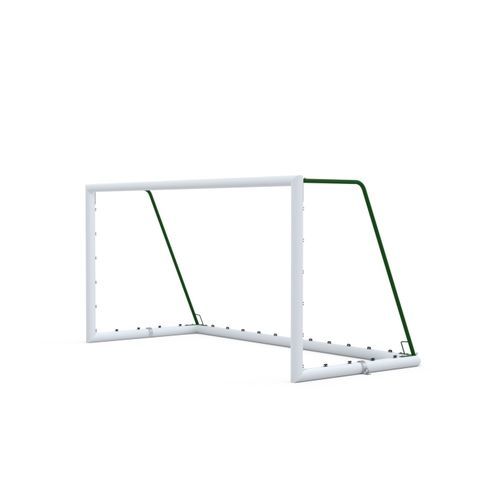 Portería de fútbol de aluminio - S12240 - SODEX SPORT - transportable / blanca / plastificada