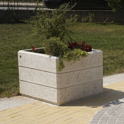 Jardinera de hormigón reforzado con fibra - 74 - Encho Enchev - ETE - de hormigón de alto rendimiento / de mármol / de granito