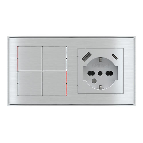Interruptor para sistema domótico - EK-E12-TP | EK-PWS-IT-USB - ekinex® - para contraventana enrollable / para estor / para la ventilación