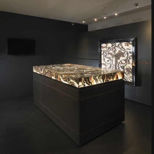 Puerta de armario de chapa de madera - CORAL BLACK LIVING AREA - Elite