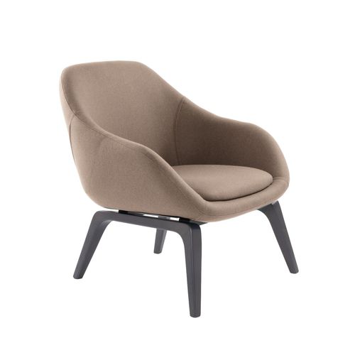 Sillón contemporáneo - 6111 LOG10 - Thöni Josef GmbH - de tejido / de haya / marrón
