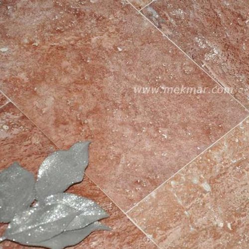 Baldosa de interior - Mekmar - de suelo / de travertino / rectangular