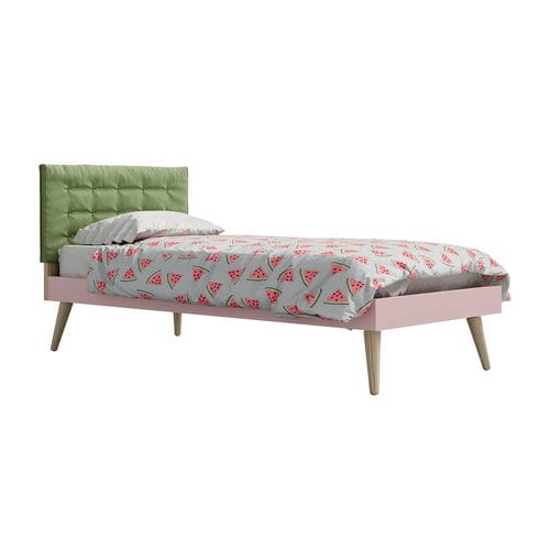 Cama individual - CROSS - nidi - contemporánea / con cabecero tapizado / para niños