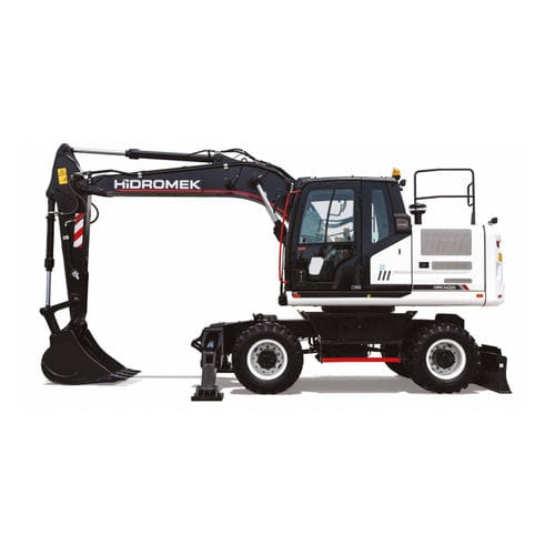 Excavadora de ruedas - HMK 140 W - HIDROMEK - para obra