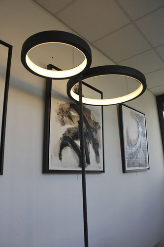Lámpara de pie - CIRCLINE  - ESSILIGHT - de aluminio / de fibra acrílica / contemporánea
