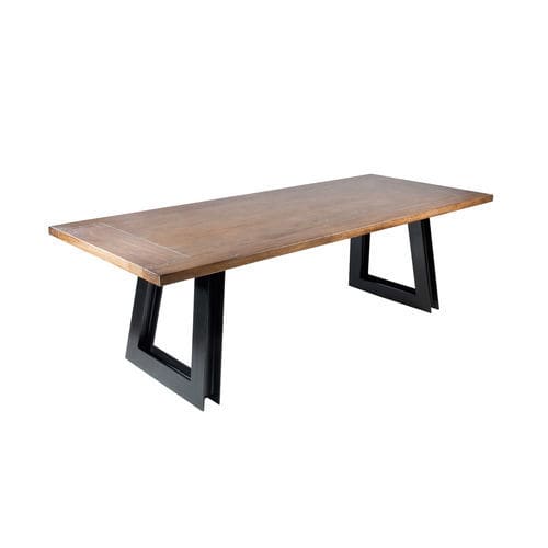 Mesa contemporánea - PADDOCK - Michel Ferrand - de madera / con base metálica / rectangular