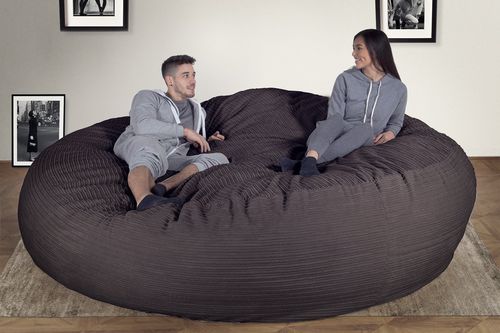 Sillón pera contemporáneo - LPC2000MFBRCGRA - Big Bertha Original™ - de tejido / gris / doble