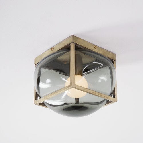 Plafón contemporáneo - BULLE - ATELIER DE TROUPE - de vidrio / de latón / de incandescencia